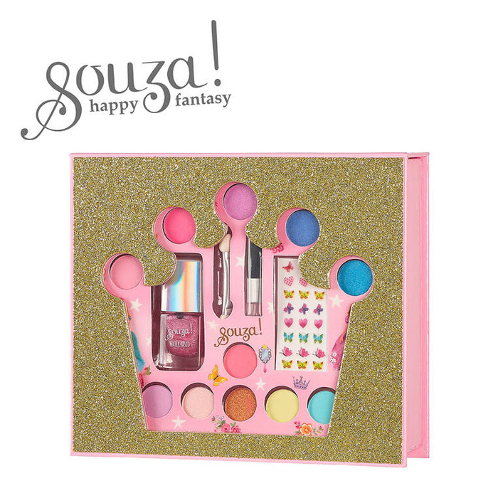 Korona Szkatułka z kosmetykami do makijażu dla dzieci zestaw 15 el. Souza!