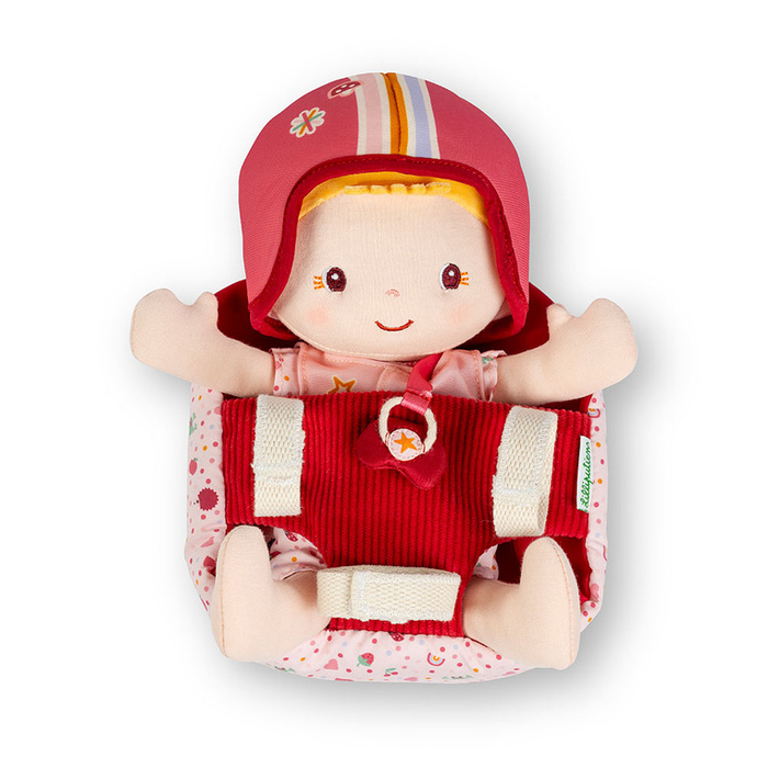 Lilliputiens Lalka z akcesoriami w foteliku rowerowym Lena do zabawy dla dzieci