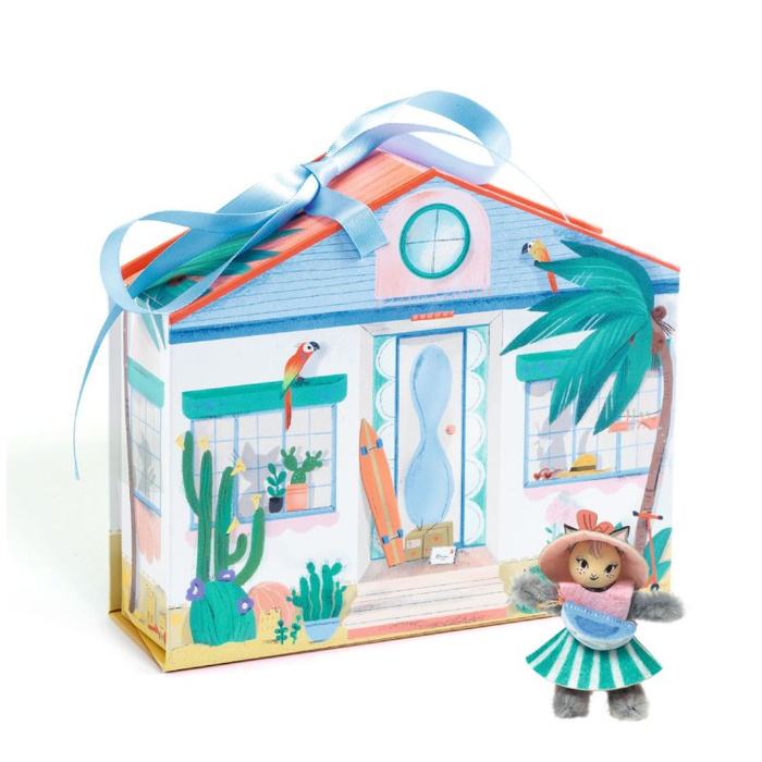 Drewniany domek dla lalek diy mini Mi House Mia Djeco 