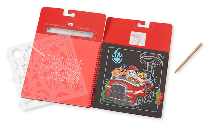 Książeczka ze zdrapywankami Psi Patrol Scratch Art Pad – Marshall Melissa and Doug