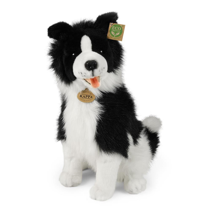 Pluszak dla dzieci piesek Border Collie siedzący 40 cm Rappa maskotki