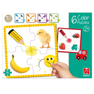 Puzzle dla dzieci 6w1 Kolory Goula
