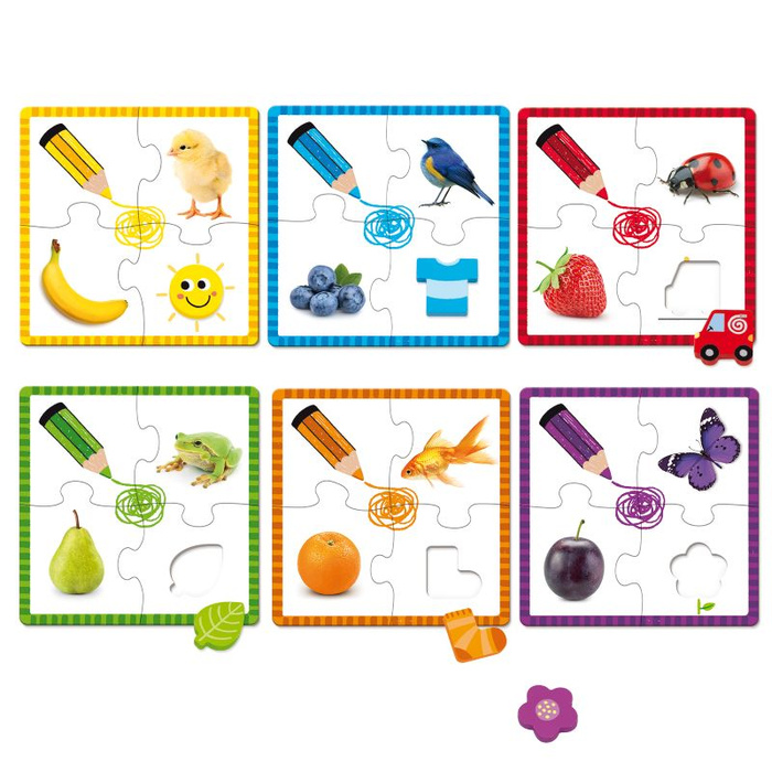Puzzle dla dzieci 6w1 Kolory Goula