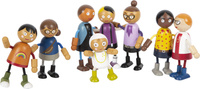 Zestaw giętkich drewnianych lalek Rodzina z dzieckiem Small Foot