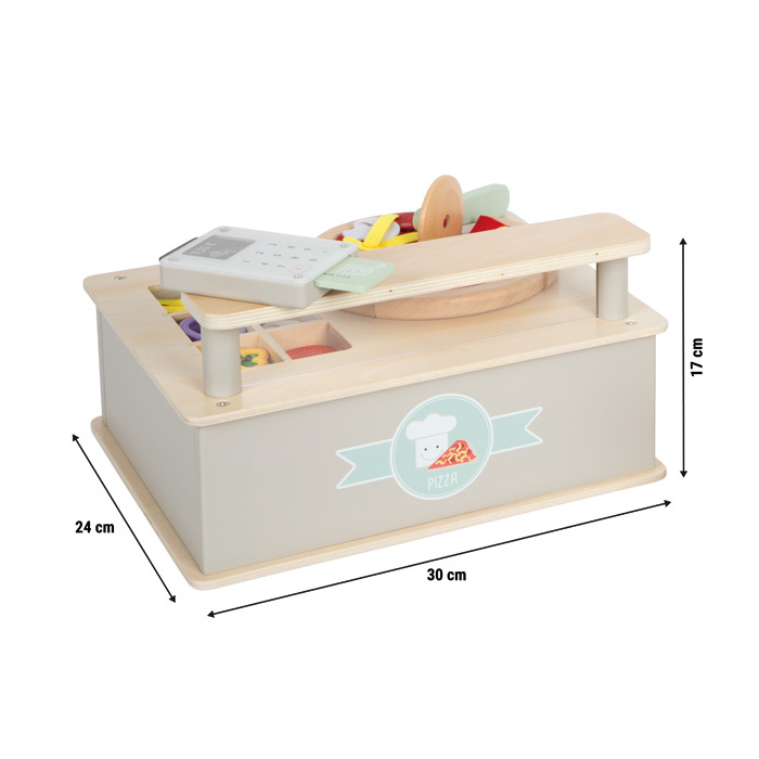 Drewniany zestaw kuchenny do robienia pizzy dla dzieci z piekarnikiem Small Foot