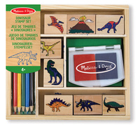 Zestaw pieczątek dla dzieci z kredkami Dinozaury Melissa and Doug