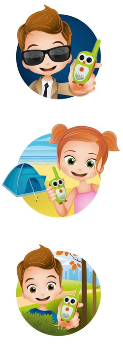 Walkie-Talkie Junior zasięg 2 km Buki nauka i zabawa