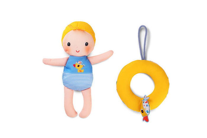 Laleczka z kółkiem do wanny do kąpieli na plaże Gaspard Lilliputiens