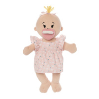 Pluszowa lalka dla dzieci Love Stella Peach z różową sukienką i blond kucykiem Manhattan Toy