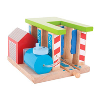 Kolorowa myjnia dla pociągów Bigjigs Rail