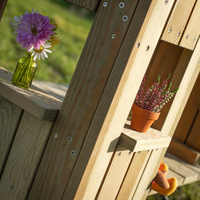 Drewniany domek dla lalek domek do zabawy w sklep Outdoor Erzi