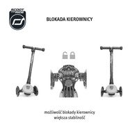 SCOOTANDRIDE Highwaykick 3 LED Hulajnoga składana ze świecącymi kółkami 3+ Kiwi