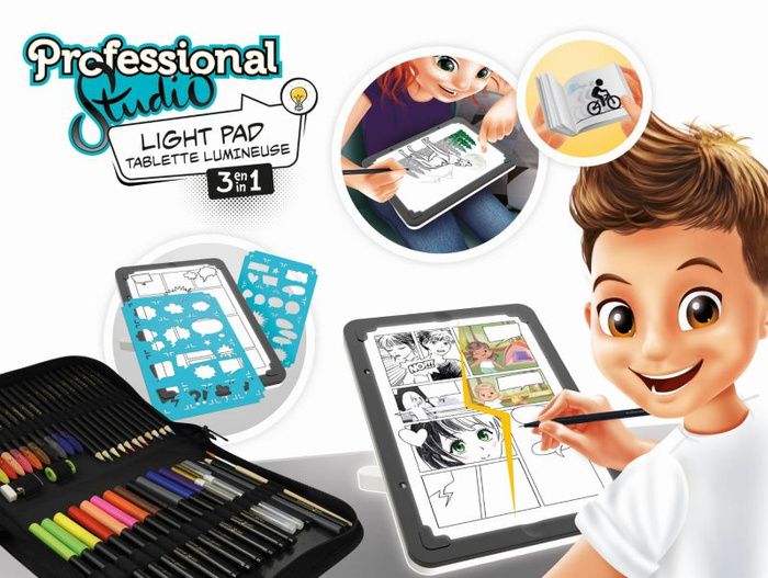 Tablet kreatywny dla dzieci 3 w 1 z podświetleniem Buki do odrysowywania komiksu flipbook