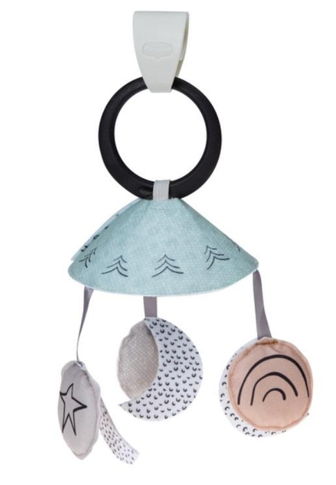 Tiny Love Gimnastyka dla bobasów Mata edukacyjna z regulowanymi pałąkami i zawieszkami Decor czarno-biała