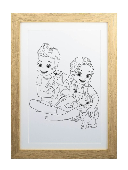 Ramka na obrazki dziecka otwierana 50 rysunków Buki