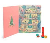 Bajkowy Kalendarz adwentowy latarka projektor La Grande Famille Moulin Roty