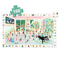 Puzzle dla dzieci obserwacja Szkoła baletowa 100 elementów Djeco