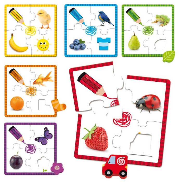 Puzzle dla dzieci 6w1 Kolory Goula