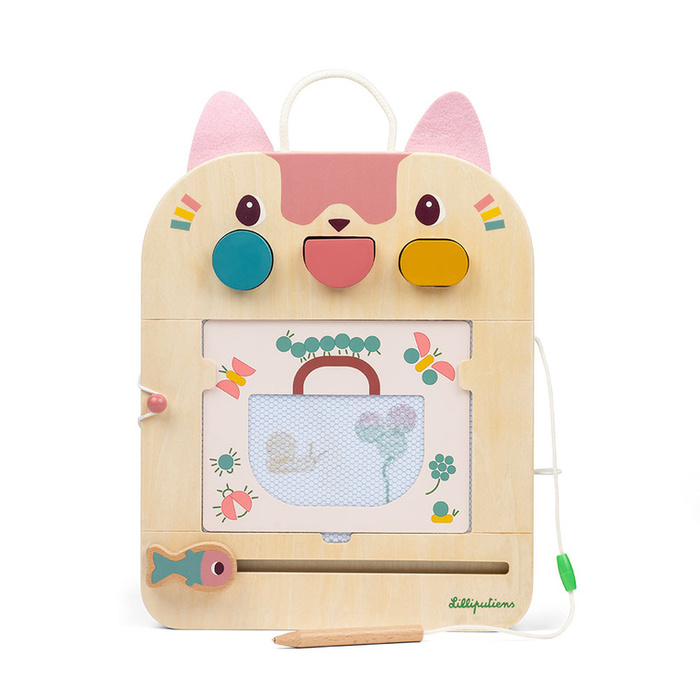 Lilliputiens Kotka Jeanne drewniana Tablica-Znikopis z magnetycznymi klockami