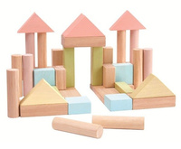 Pastelowe klocki drewniane 40 elementów Plan Toys