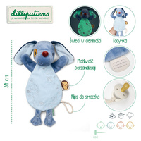 Lilliputiens Przytulanka do spania Piesek Jules Komforter i Pacynka dla niemowląt