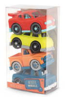 4 autka dla dzieci zestaw z radiowozem Mini Riders Wonder Wheels Battat