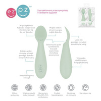 EZPZ Silikonowa łyżeczka Tiny Spoon 2 szt. pastelowa zieleń