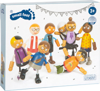 Zestaw giętkich drewnianych lalek Rodzina z dzieckiem Small Foot