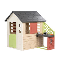 Smoby Domek Nature z kuchnią + 17 akcesoriów do wspólnej zabawy na świeżym powietrzu