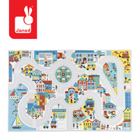 Mata dla dzieci do zabawy z drogą Miasto Cross Roads Janod