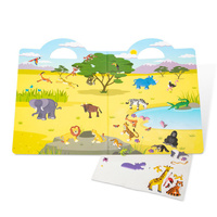 Książeczka z naklejkami wielokrotnego użytku Safari Melissa & Doug