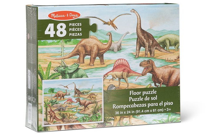 Duże puzzle podłogowe Dinozaury i ich naturalny krajobraz 48 el. Melissa and Doug