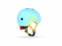 SCOOTANDRIDE Dziecięcy Kask XXS-S 1-5 lat światło LED magnetyczne zapięcie Blueberry