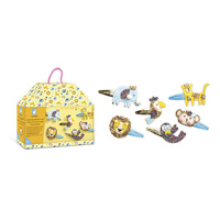 Zestaw kreatywny dla dzieci do tworzenia biżuterii Brokatowe spinki do włosów Egzotyczne zwierzęta Janod