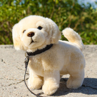 Pluszowy Golden Retriever Rappa 25 cm ekologiczny Piesek ze smyczą dla dzieci