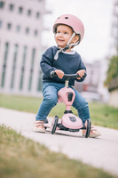 SCOOTANDRIDE Dziecięcy Kask i Ochraniacze Rose XXS-S ochronny Zestaw 1-5 lat