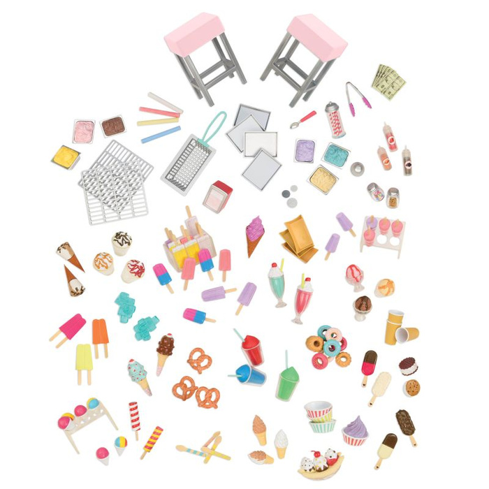 Ciężarówka z lodami i wyposażeniem różowa Sweet stop ice cream truck Our Generation 