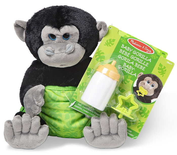 Przytulanka zwierzątko do karmienia Dziecko Goryla z butelką Melissa and Doug
