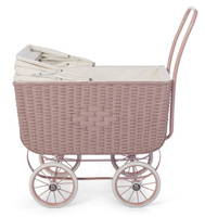Wózek retro dla lalek Doll Pram Retro Rattan Rose Astrup