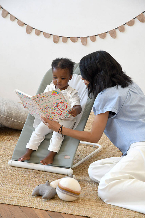 Leżaczek dla niemowlaka składany Eazy Relax Lichen Beaba