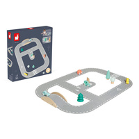 Filcowy tor dla autek z akcesoriami Janod