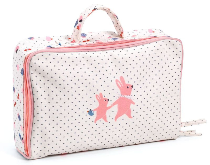 Lalka bobas dla dzieci w walizce z dodatkami Vanille Pomea Djeco