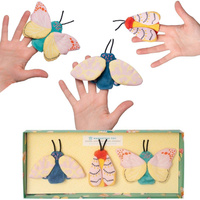 Pacynki na palec Motyle 3 sztuki Natural Historian Manhattan Toy