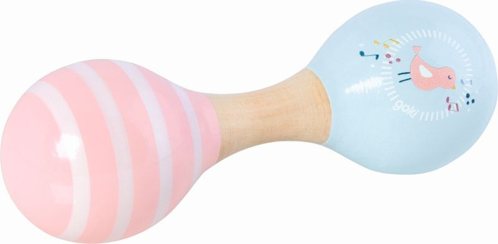 Drewniany marakas dla dzieci Ptaszek Goki instrumenty muzyczne