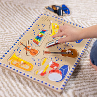 Interaktywna układanka drewniana z dźwiękiem Instrumenty Melissa & Doug