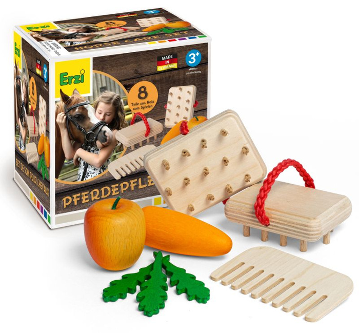 Zestaw do pielęgnacji konia 8 elementów dodatki do Hobby Horse Erzi