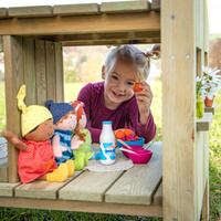 Drewniany domek dla lalek domek do zabawy w sklep Outdoor Erzi