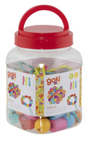 Drewniane Koraliki do tworzenia biżuterii Flower Power 41 elementów Goki