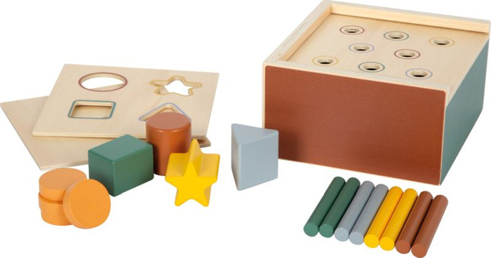 Drewniany sorter dla dzieci kształty i kolory Montessori Small Foot