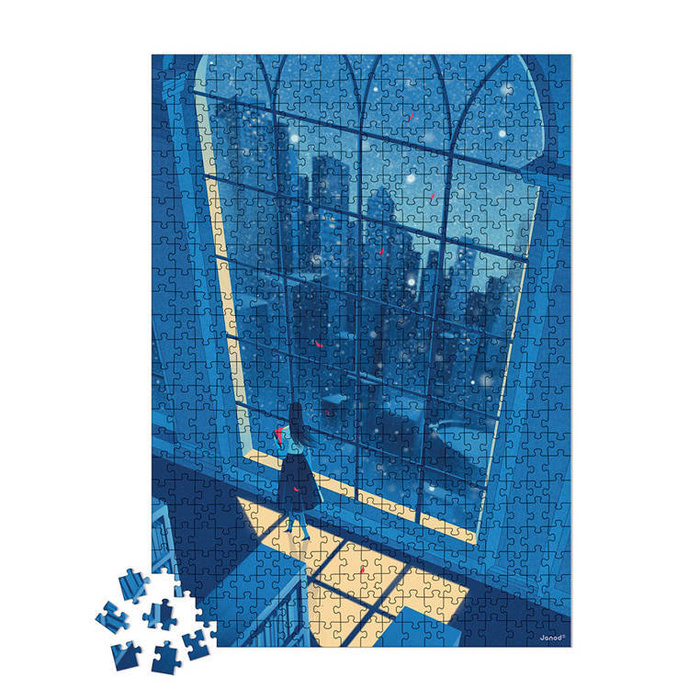 Puzzle artystyczne Nocny widok w błękicie 500 elementów 8+ Janod